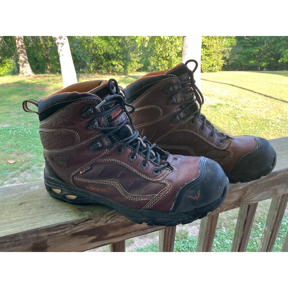 Thorogood V-Series Brown Leather Work Boots Mens 804-4276 Composite Toe VGS